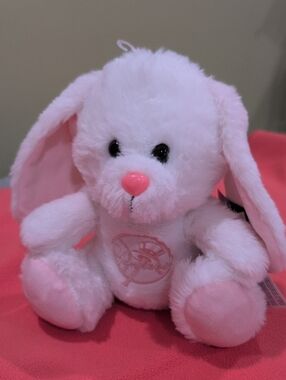 Plush Pink Bunny Stuffed Animal - Soft Cuddly Toy
